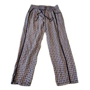 Anthropologie Hei Hei Floral Print Pants Drawstring Waist Pockets Comfy Size XS